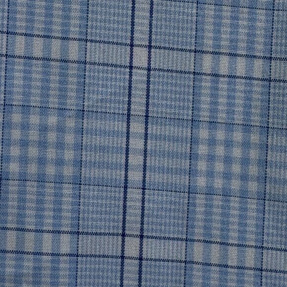 Gitman Bros For Fashion Post Louisville Blue White Plaid 16.5 34 Button Up Shirt - Picture 14 of 14
